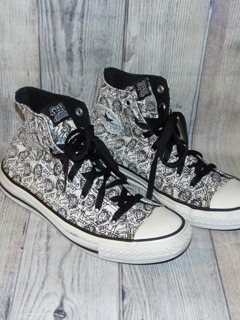 CONVERSE Chuck Taylor High 2008 OZZY OSBOURNE Sneakers Womens 8 READ LISTING!